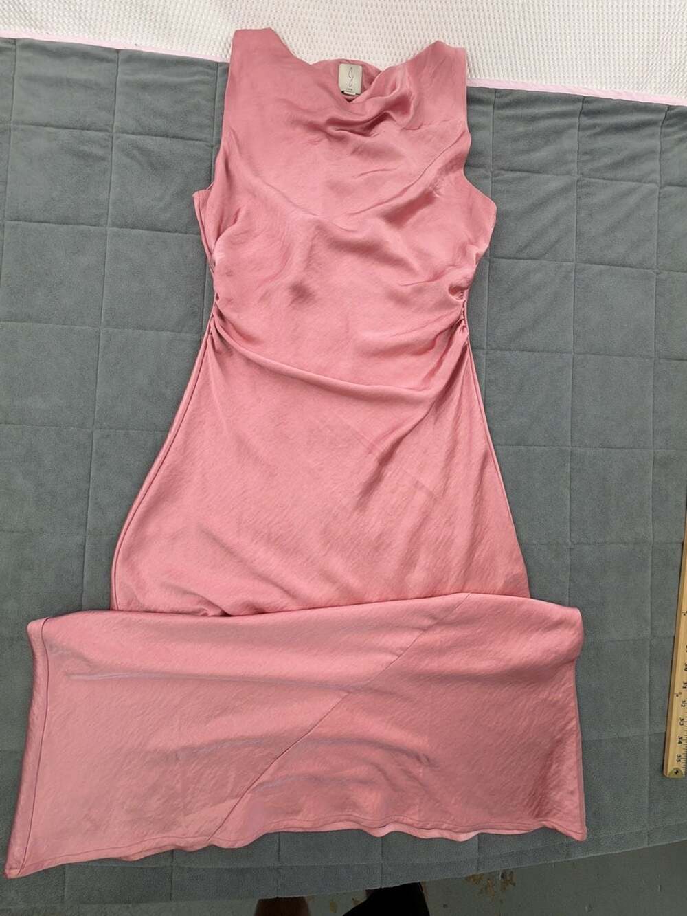 Joie Pink Midi Dress Cowl Neck Sleeveless Slip Dress